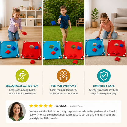 Indoor & Outdoor Two-Color Bean Bag Toss Game for Kids
