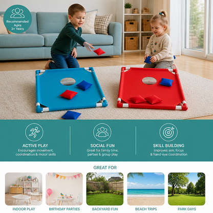 Indoor & Outdoor Two-Color Bean Bag Toss Game for Kids