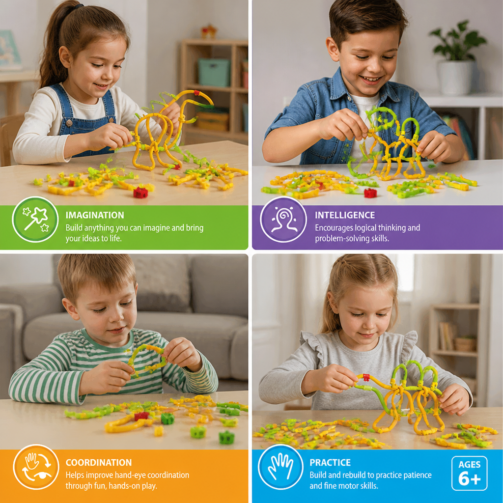 DIY Twisty Sticks – Creative 3D Building & STEM Construction Set