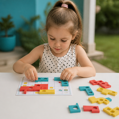 Montessori Wooden Shape Matching Puzzle – Color & Logic Brain Training Game