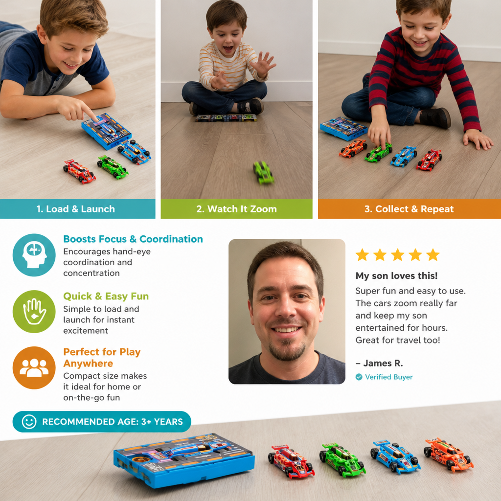 Pocket Size Race Car Launcher Toy