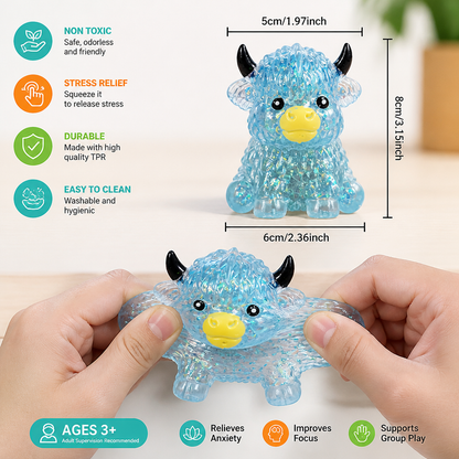 Mini Highland Cow Squishy Stress Relief Toy