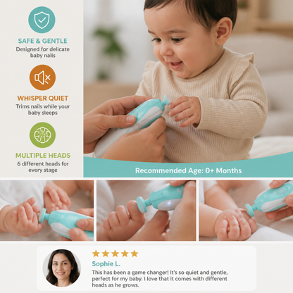 Electric Baby Nail Trimmer – 6-in-1 Nail Care Set