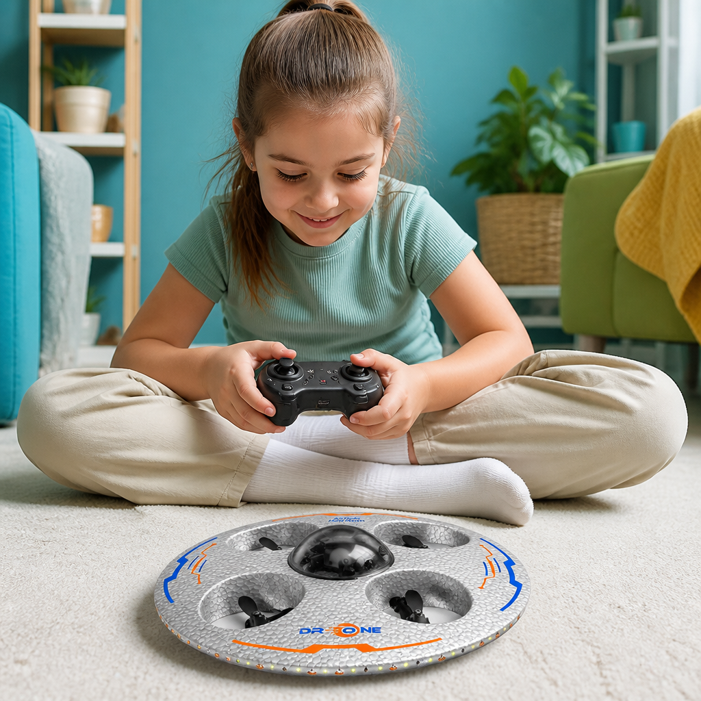 Remote Control LED Flying Saucer Drone