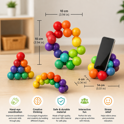 Colorful 3D Ball Building Set – Creative Construction & Fine Motor Skills Learning Toy for Kids