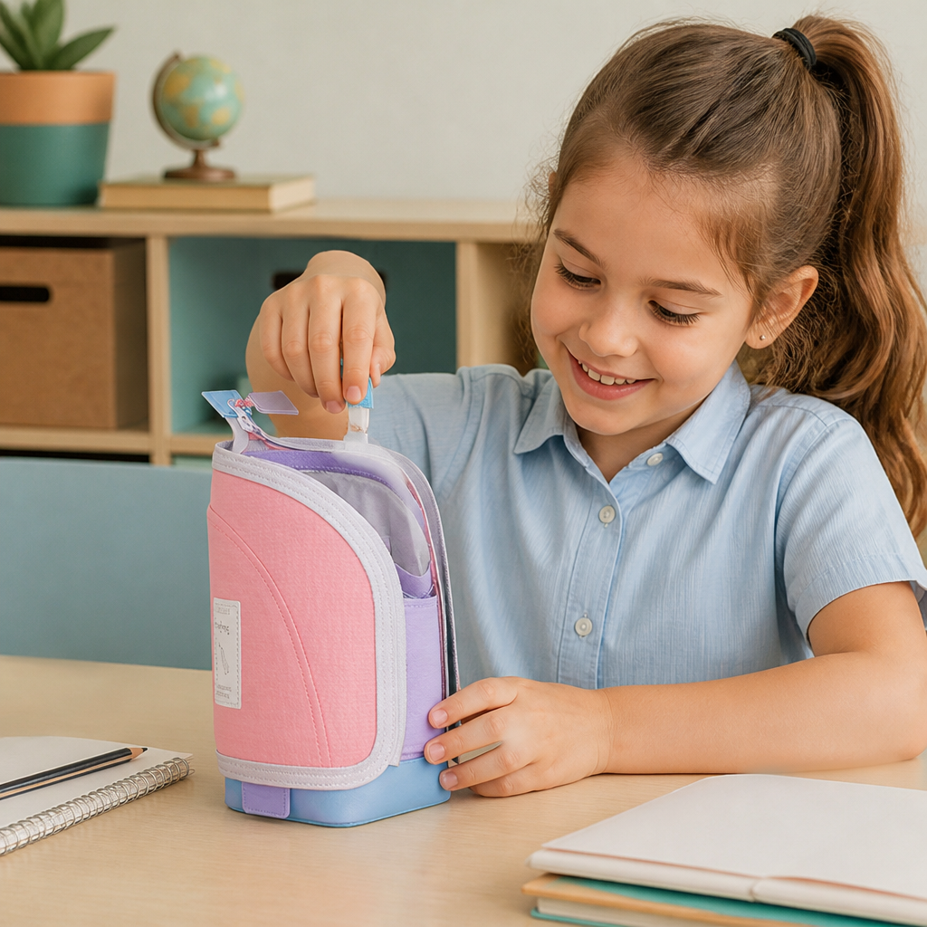 2-in-1 Pop-Up Pencil Case with Pen Holder – Space-Saving Desk Organizer