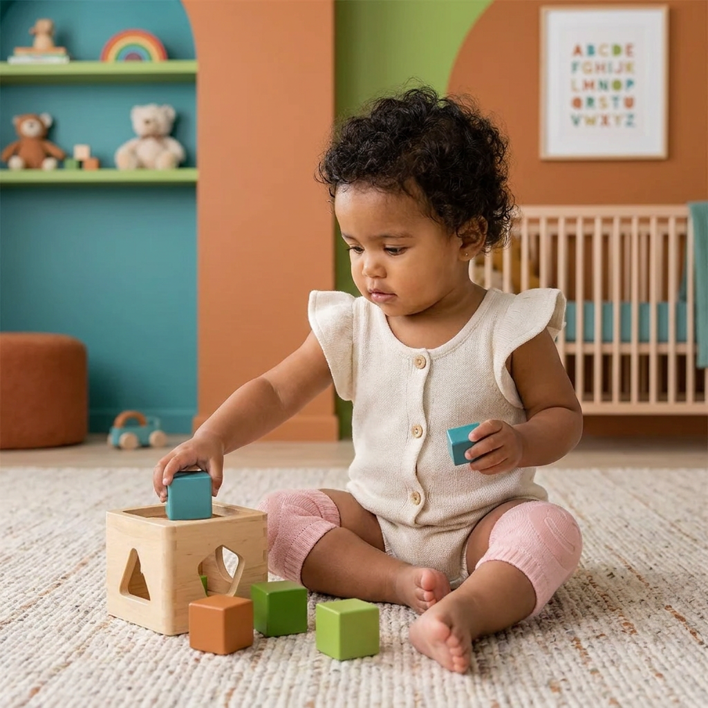 Baby Crawling Knee Pads – Non-Slip Protection with Smiley Face Design