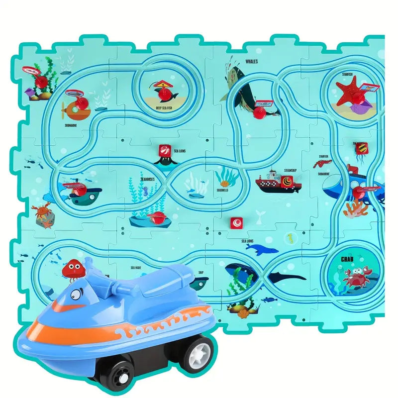 Puzzle Track Block Race