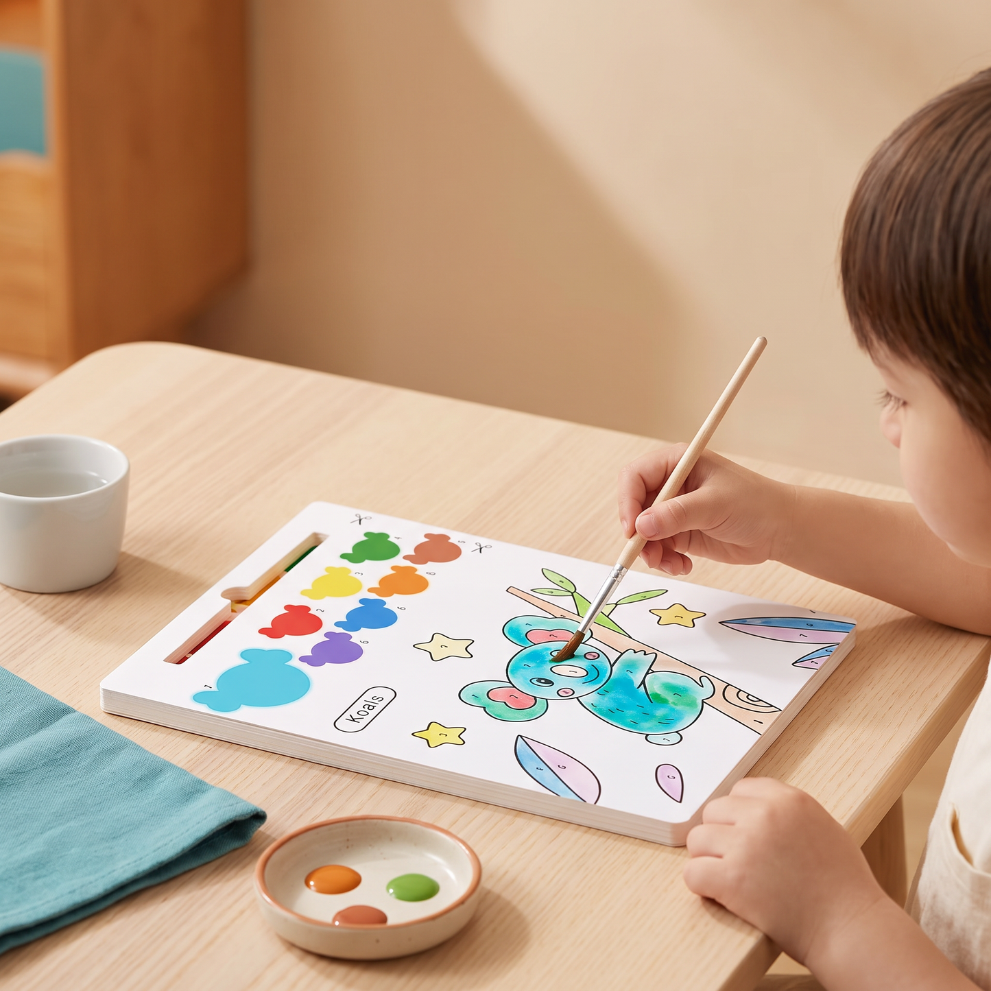 Watercolor Painting Book with Brush – Mess-Free Paint with Water Fun