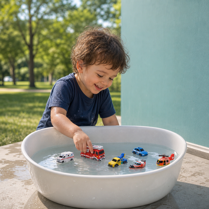 6-Pack Color-Changing Emergency Vehicle Bath Toys for Babies & Toddlers