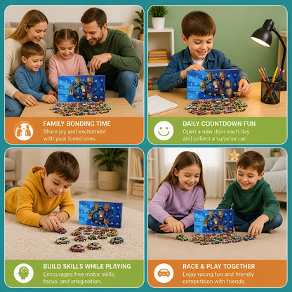 24-Day Race Car Advent Calendar with Surprise Toy Cars