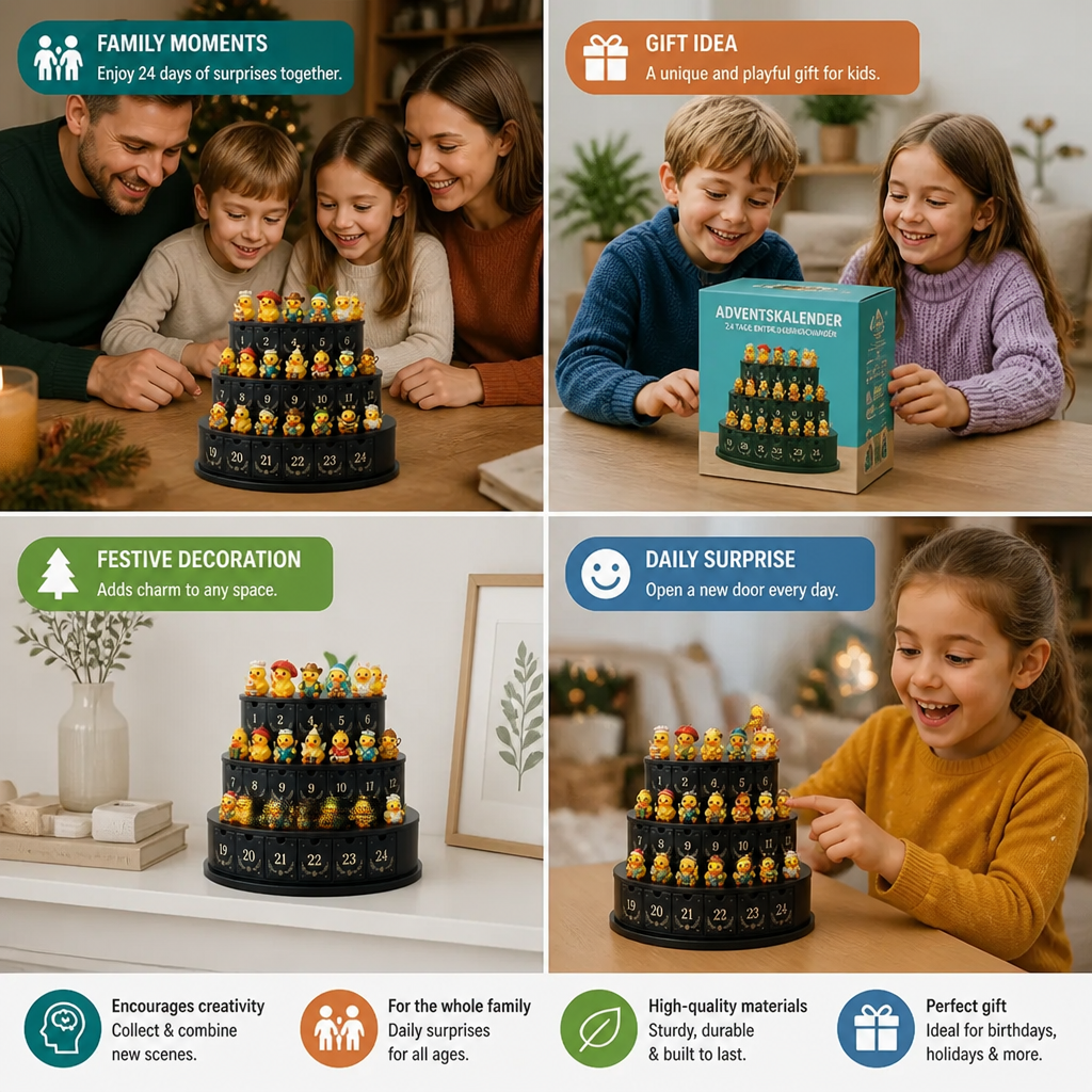 24-Day Magic Duck Advent Calendar with Collectible Mini Figurines