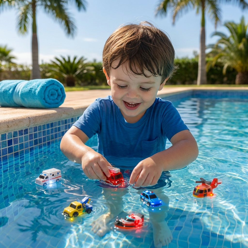 6-Pack Color-Changing Emergency Vehicle Bath Toys for Babies & Toddlers