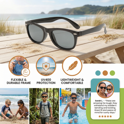 Kinder Flex Sunglasses with Flexible and Durable Frame