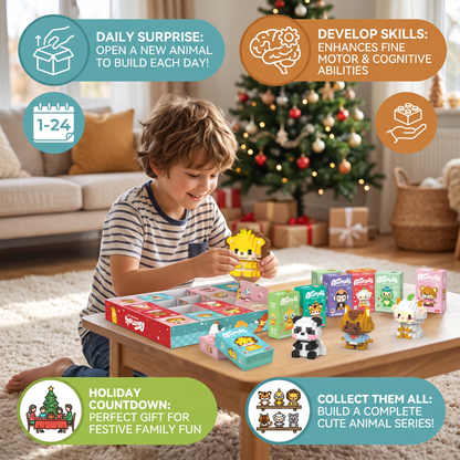 Adorable Animal Building Blocks Advent Calendar for Kids