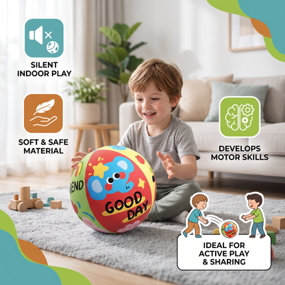 Soft & Safe Silent Indoor Play Ball for Kids