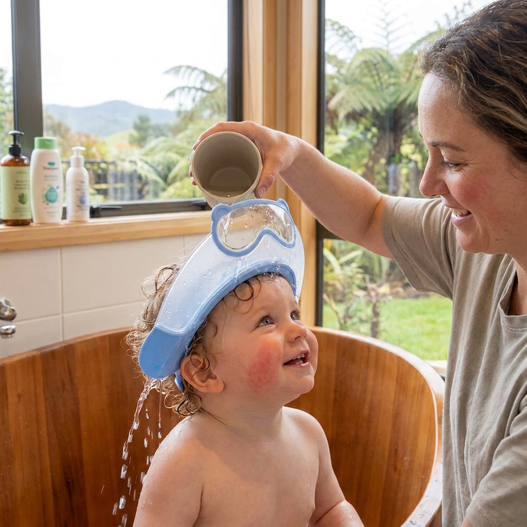 Adjustable Baby Water & Shampoo Visor with 360° Eye & Ear Protection