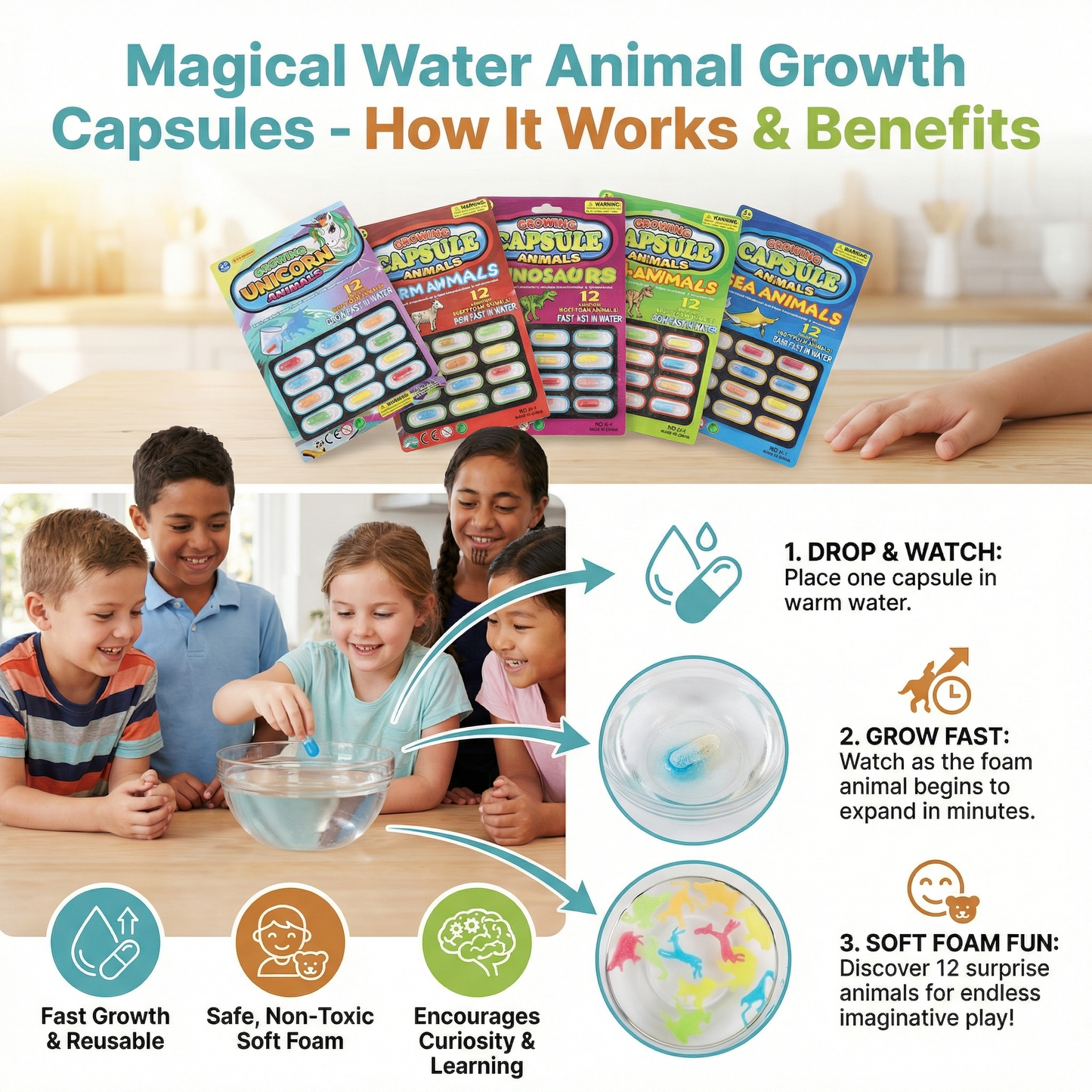 Magical Water Animal Growth Capsules