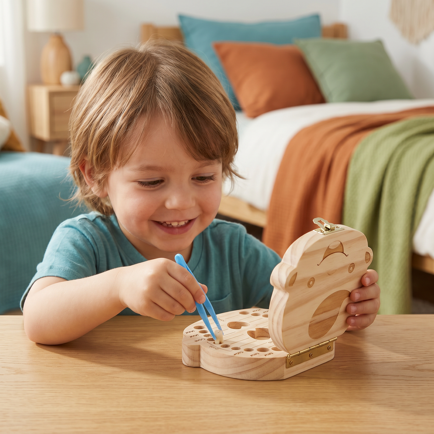 Wooden Tooth Box for Kids – Milk Tooth Storage & Keepsake Box