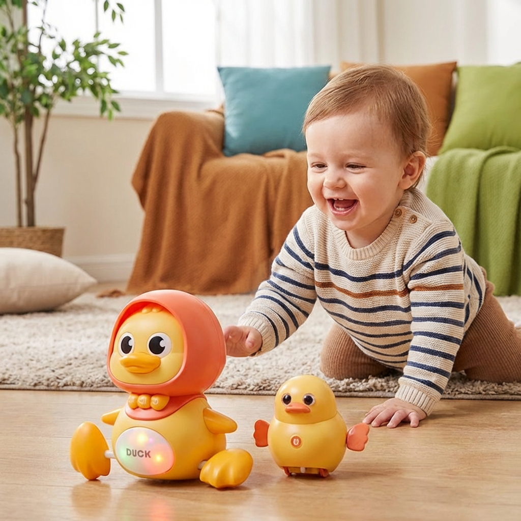 Musical Duck Family Crawling & Learning Toy for Babies
