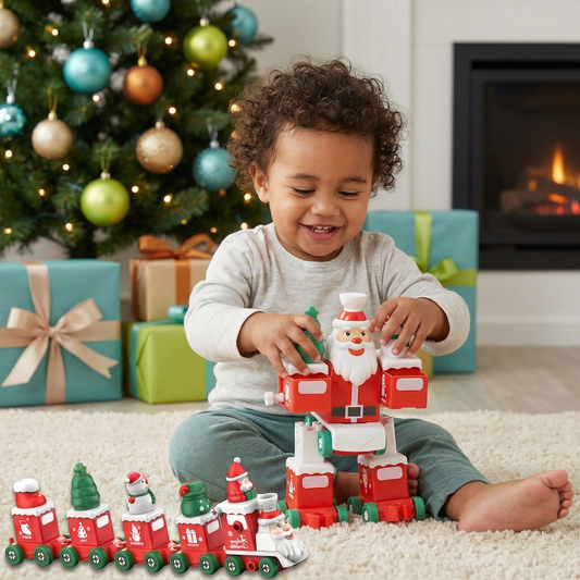 2-in-1 Transforming Christmas Train and Santa Robot
