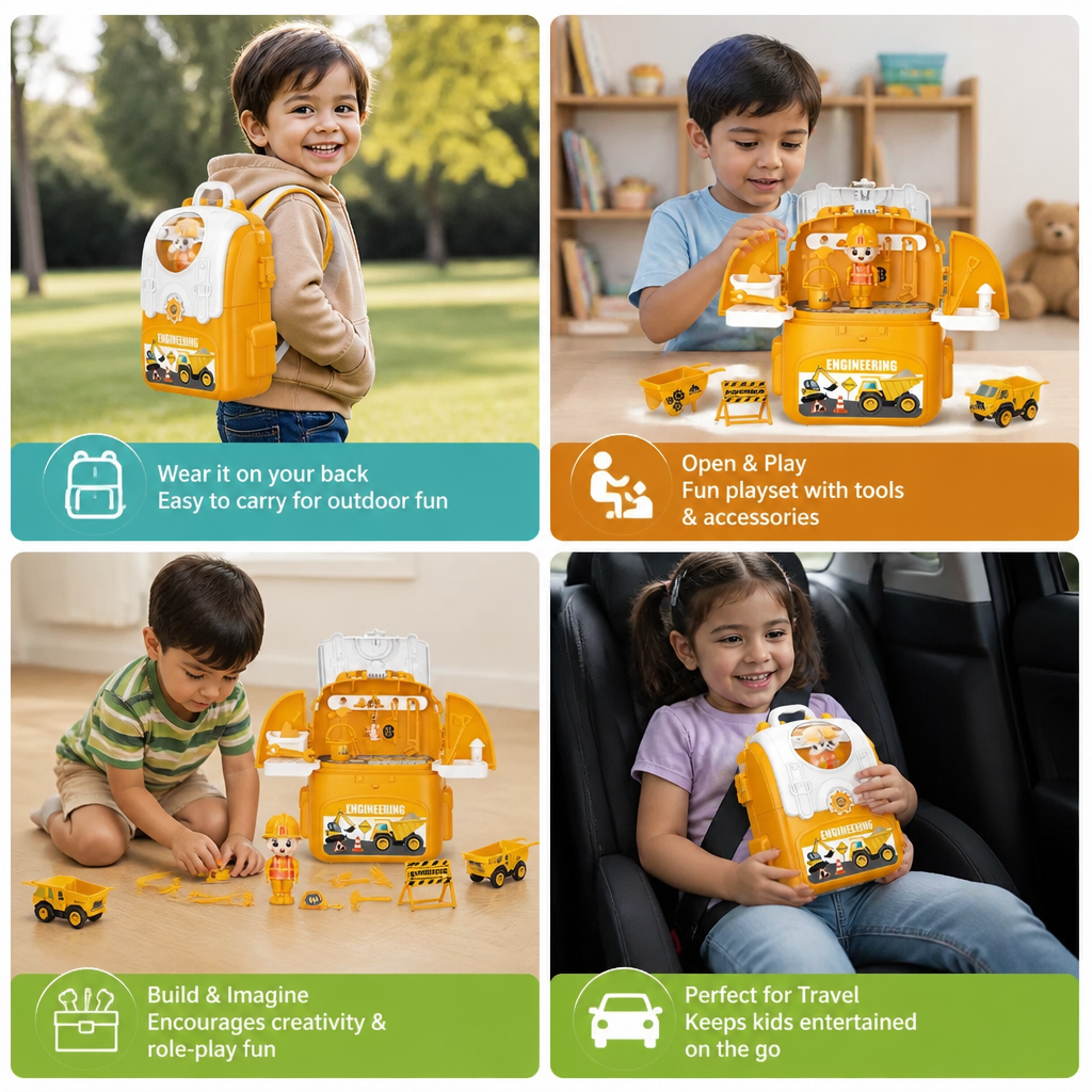 3-in-1 Backpack Playset for on the Go