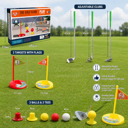Kids Golf Set with Adjustable Clubs – Perfect for Backyard Play
