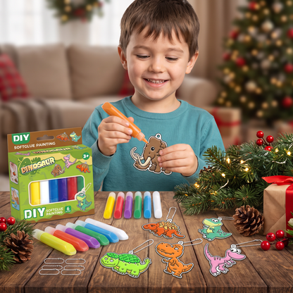 DIY Christmas No-Bake Glue Painting Ornament Craft Kit for Kids