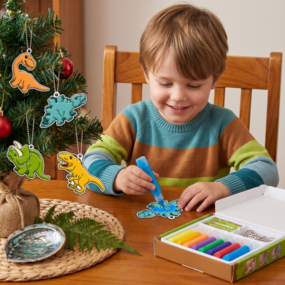 DIY Christmas No-Bake Glue Painting Ornament Craft Kit for Kids