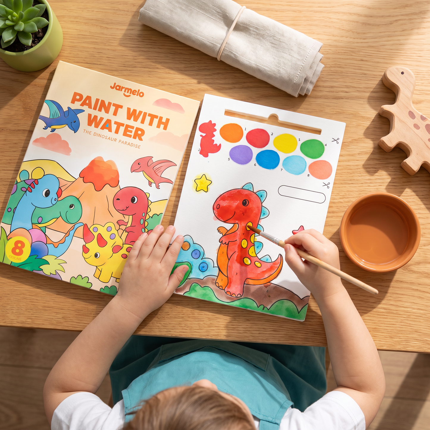 Watercolor Painting Book with Brush – Mess-Free Paint with Water Fun