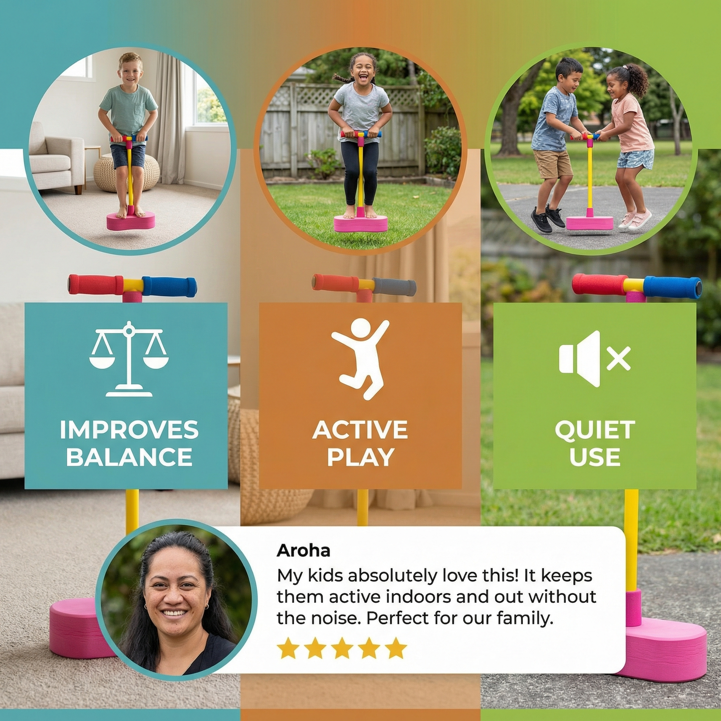 Foam Pogo Jumper for Kids – Jumping Toy for Indoor & Outdoor Use