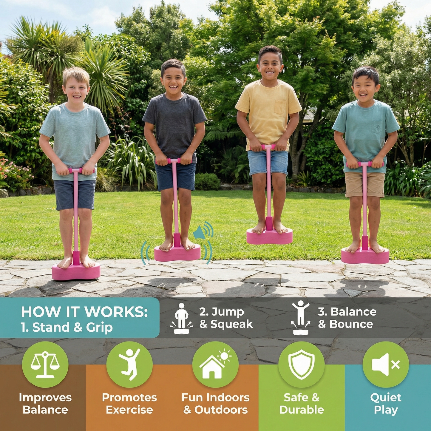 Foam Pogo Jumper for Kids – Jumping Toy for Indoor & Outdoor Use