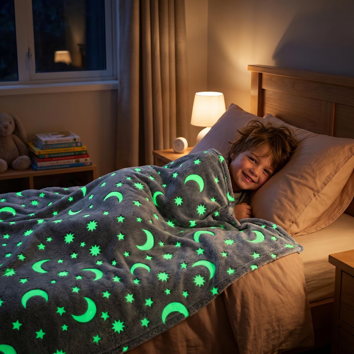 Shimmering Star Blanket – Glow-in-the-Dark Cozy Blanket