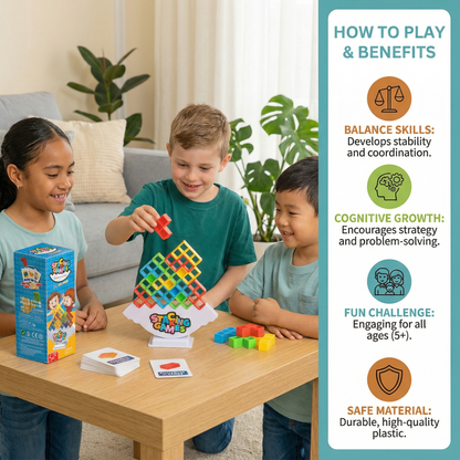 Stacking Tower Balance Game