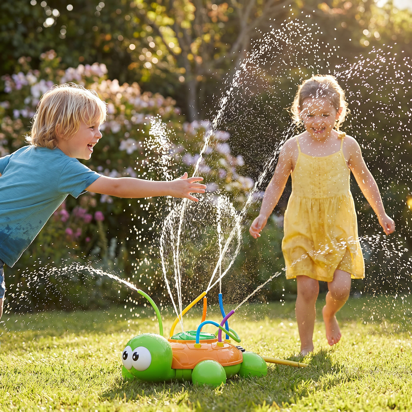 Turtle Water Sprinkler – Rotating Garden Fun for Kids on Hot Summer Days