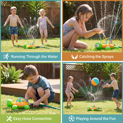 Turtle Water Sprinkler – Rotating Garden Fun for Kids on Hot Summer Days