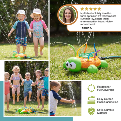 Turtle Water Sprinkler – Rotating Garden Fun for Kids on Hot Summer Days