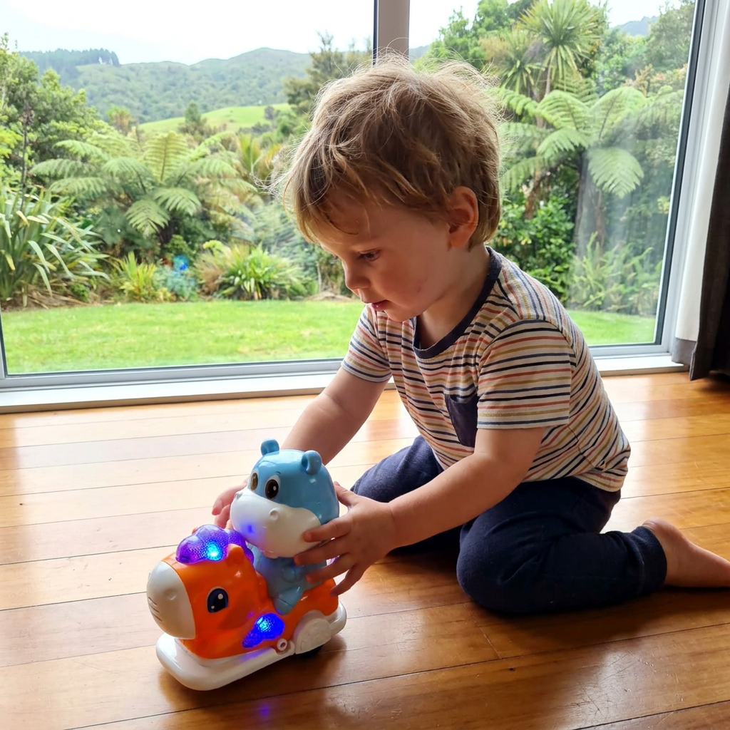 Interactive Animal Swing Toy with Music & Lights