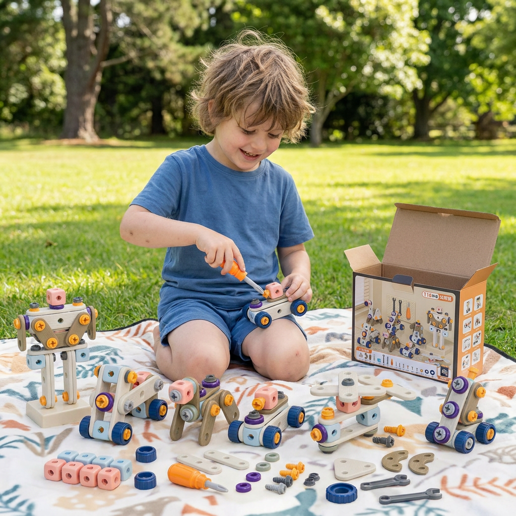 Kids’ DIY Tool Kit with Electric Drill – STEM Building Playset