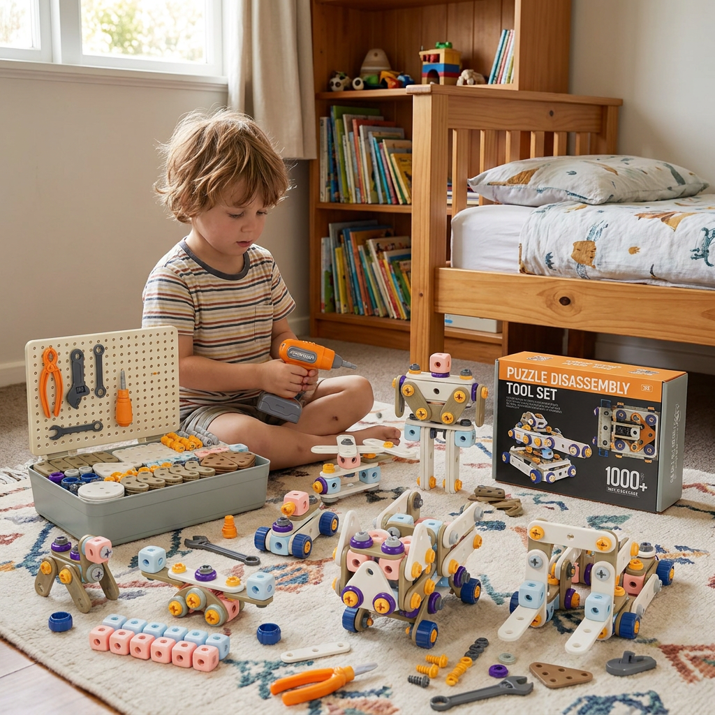 Kids’ DIY Tool Kit with Electric Drill – STEM Building Playset
