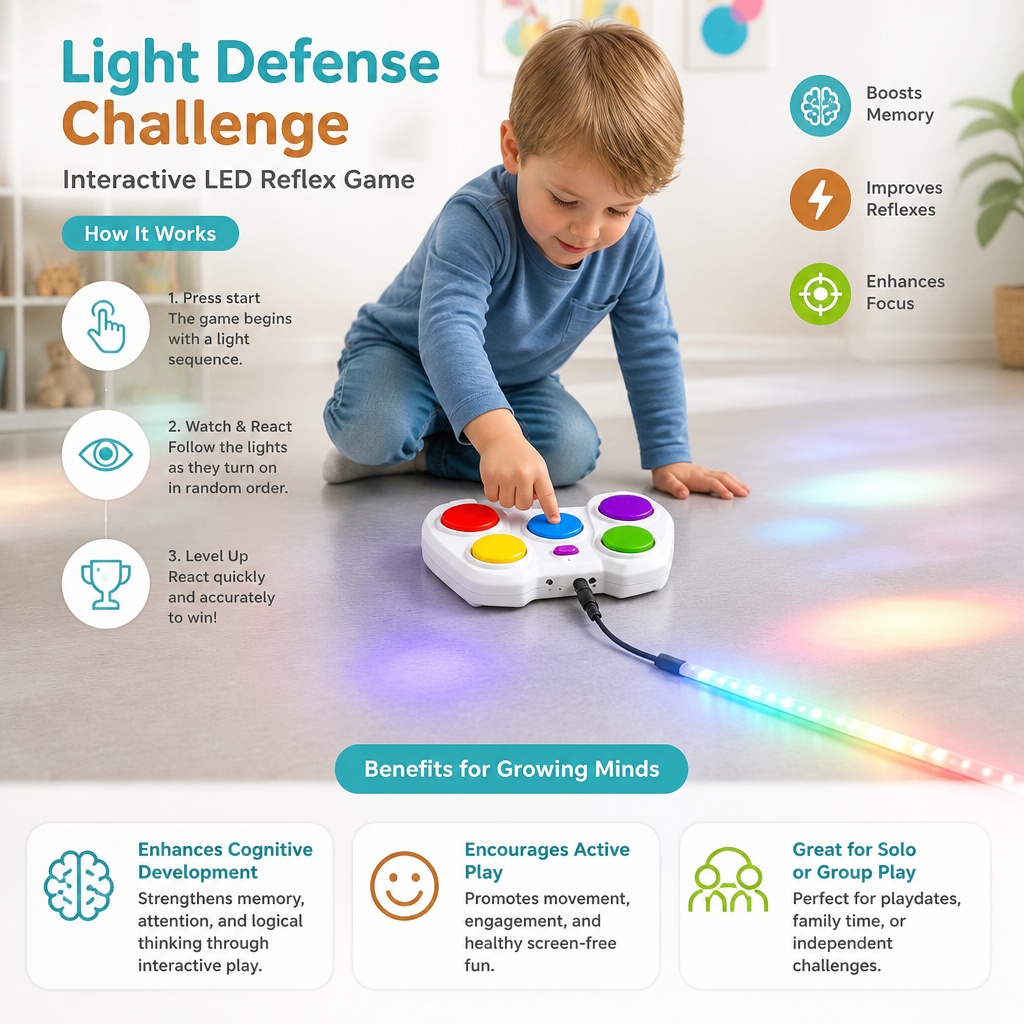 Light Defense Challenge – Interactive LED Reflex Game