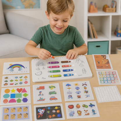 Montessori Busy Book – Reusable Preschool Learning Activity Book