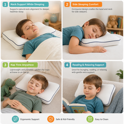 Ergonomic Neck Support Memory Foam Kids Pillow