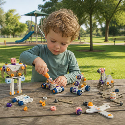 Kids’ DIY Tool Kit with Electric Drill – STEM Building Playset