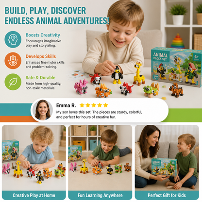 Animal Building Blocks Set