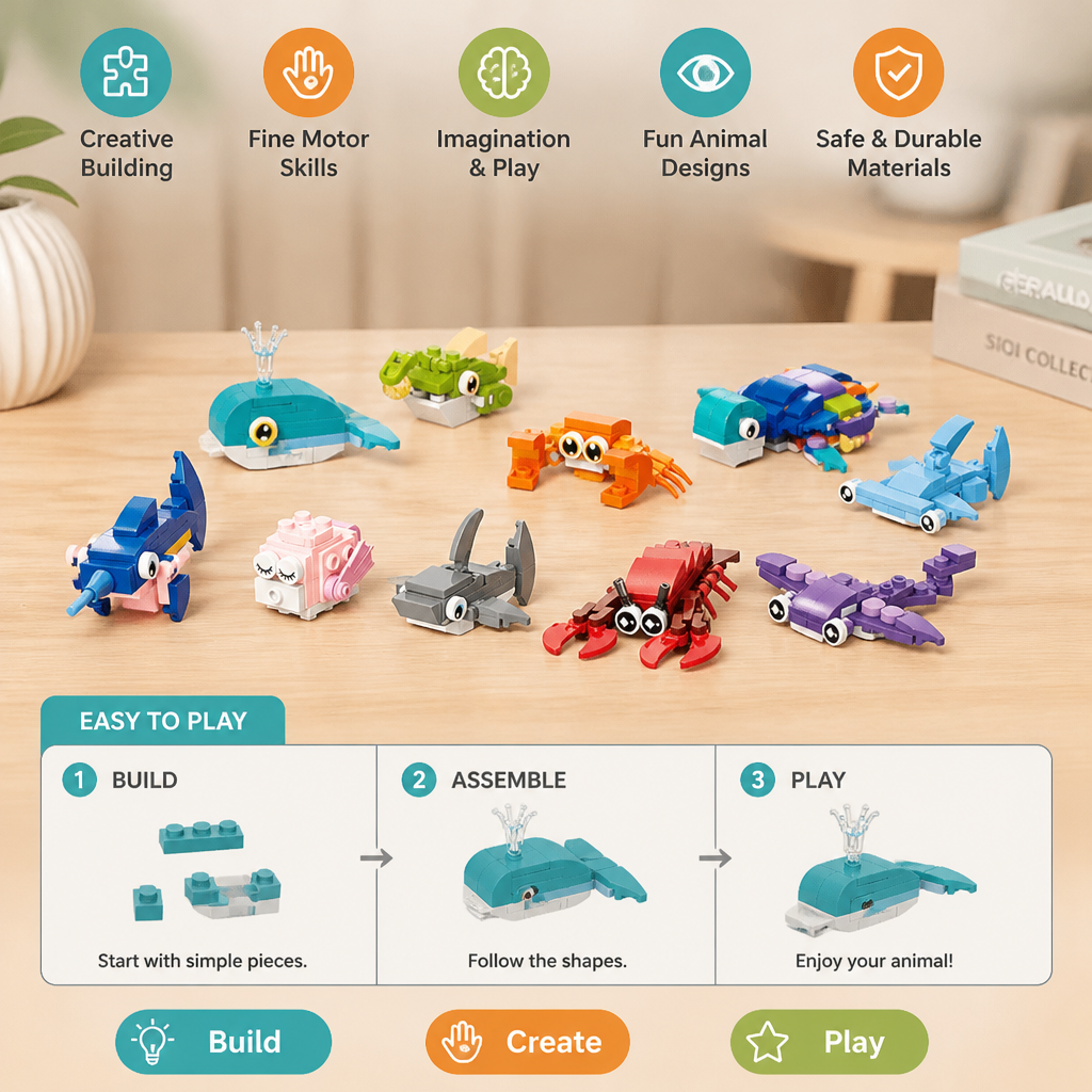 Animal Building Blocks Set