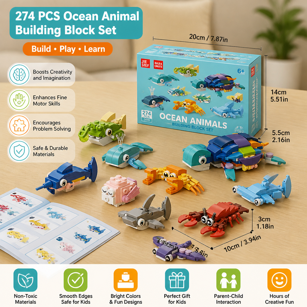 Animal Building Blocks Set