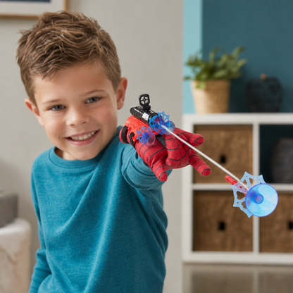 Superhero Web Launcher Glove Set – Wrist String Shooter with Suction Darts