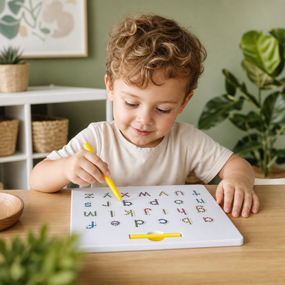 2-in-1 Magnetic Letter Tracing Board for Uppercase & Lowercase Writing Practice