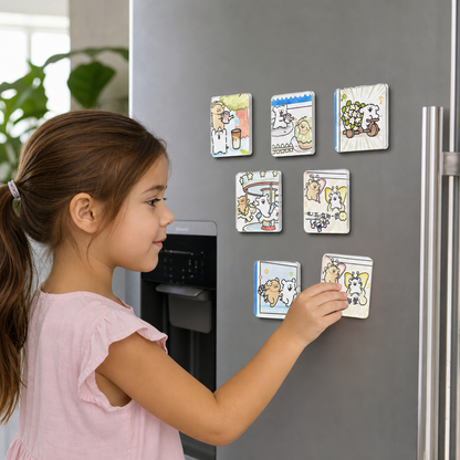 Clear Acrylic Magnetic Photo Frames with Adhesive Backing